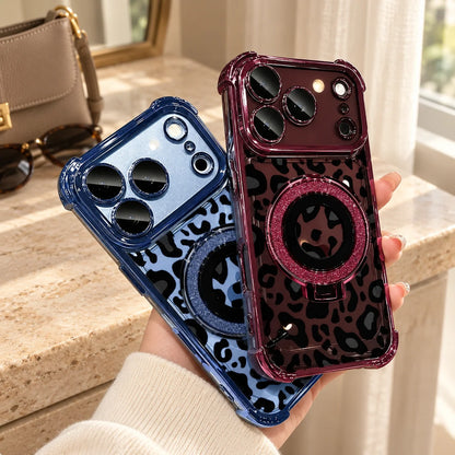 Sexy Leopard Print Transparent Soft Silicone Shockproof Case for iPhone 18 Pro Max
