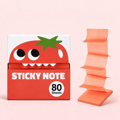 Cute Fruit Monster Pop-Up Sticky Notes