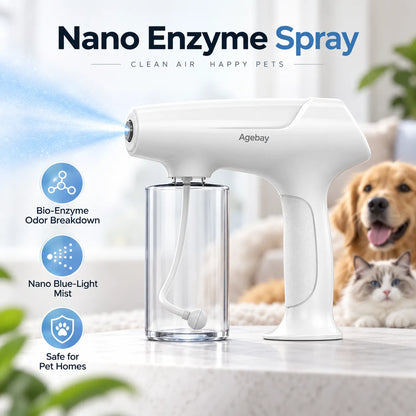 Bio-Enzymatic Pet Odor Eliminator & Nano Blue Light Sprayer Kit