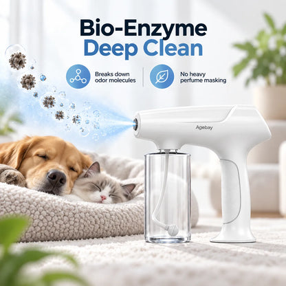 Bio-Enzymatic Pet Odor Eliminator & Nano Blue Light Sprayer Kit