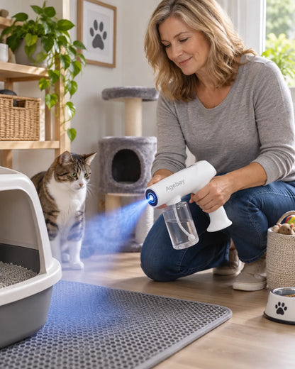 Bio-Enzymatic Pet Odor Eliminator & Nano Blue Light Sprayer Kit