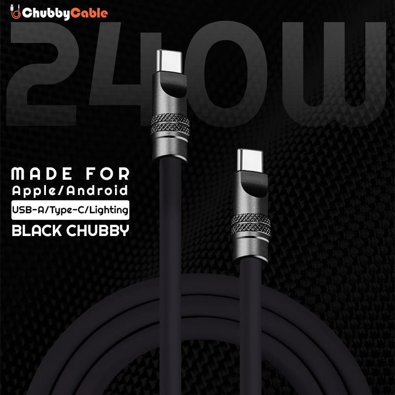 ChubbyCable 240W charging cable for Apple and Android devices