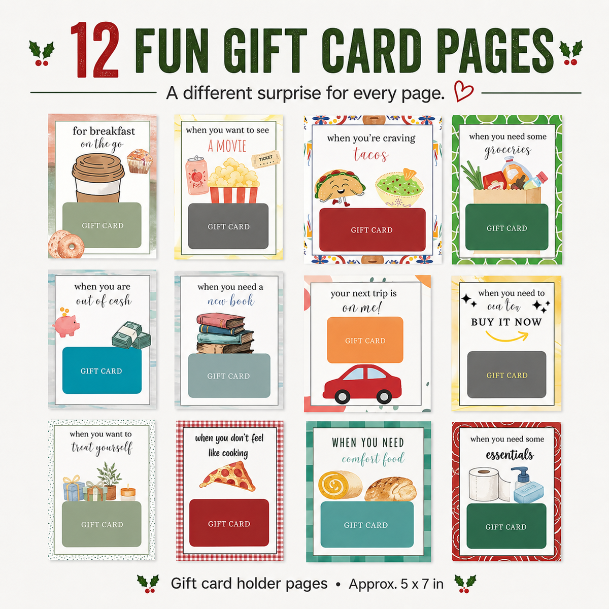 🔥 Christmas Gift Card Book