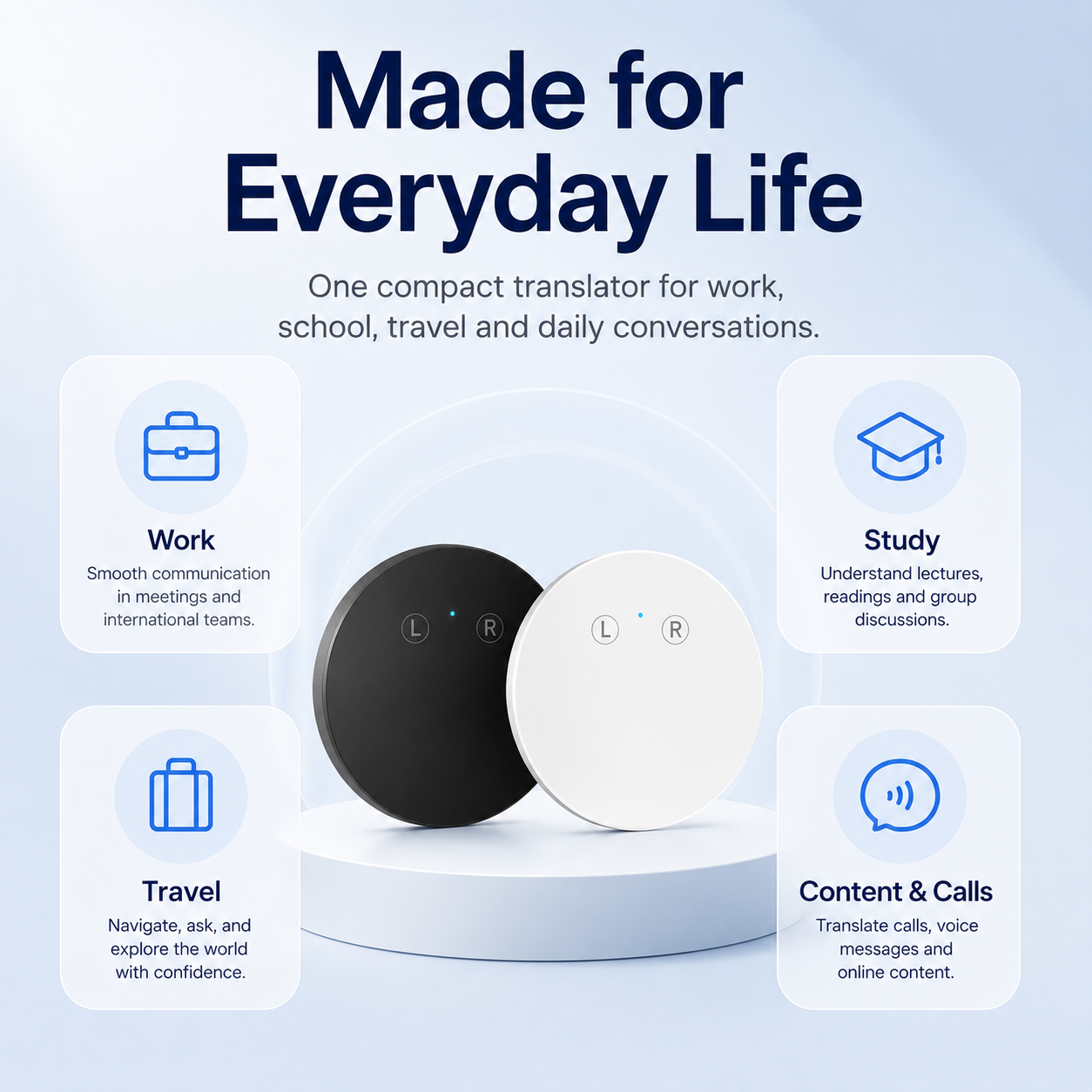 AI Pocket Translator – Real-Time Two-Way Voice Translation in 165+ Languages