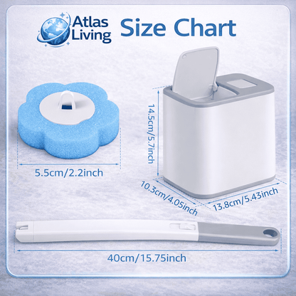 No-Touch Toilet Cleaning Wand – Fresh Brush Head Every Time