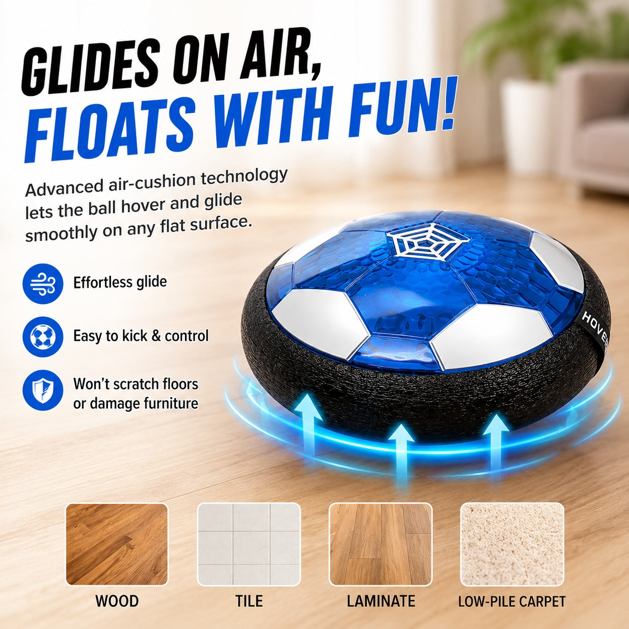 ⚽ Turn Any Room Into A Soccer Field! The LED Hover Soccer Ball That Keeps Kids Active, Entertained & Away From Screens