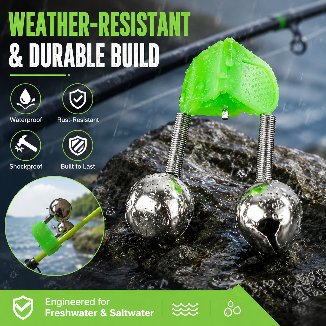 Double Ring Fishing Bells with Plastic Clip Buckles 🎣🔔