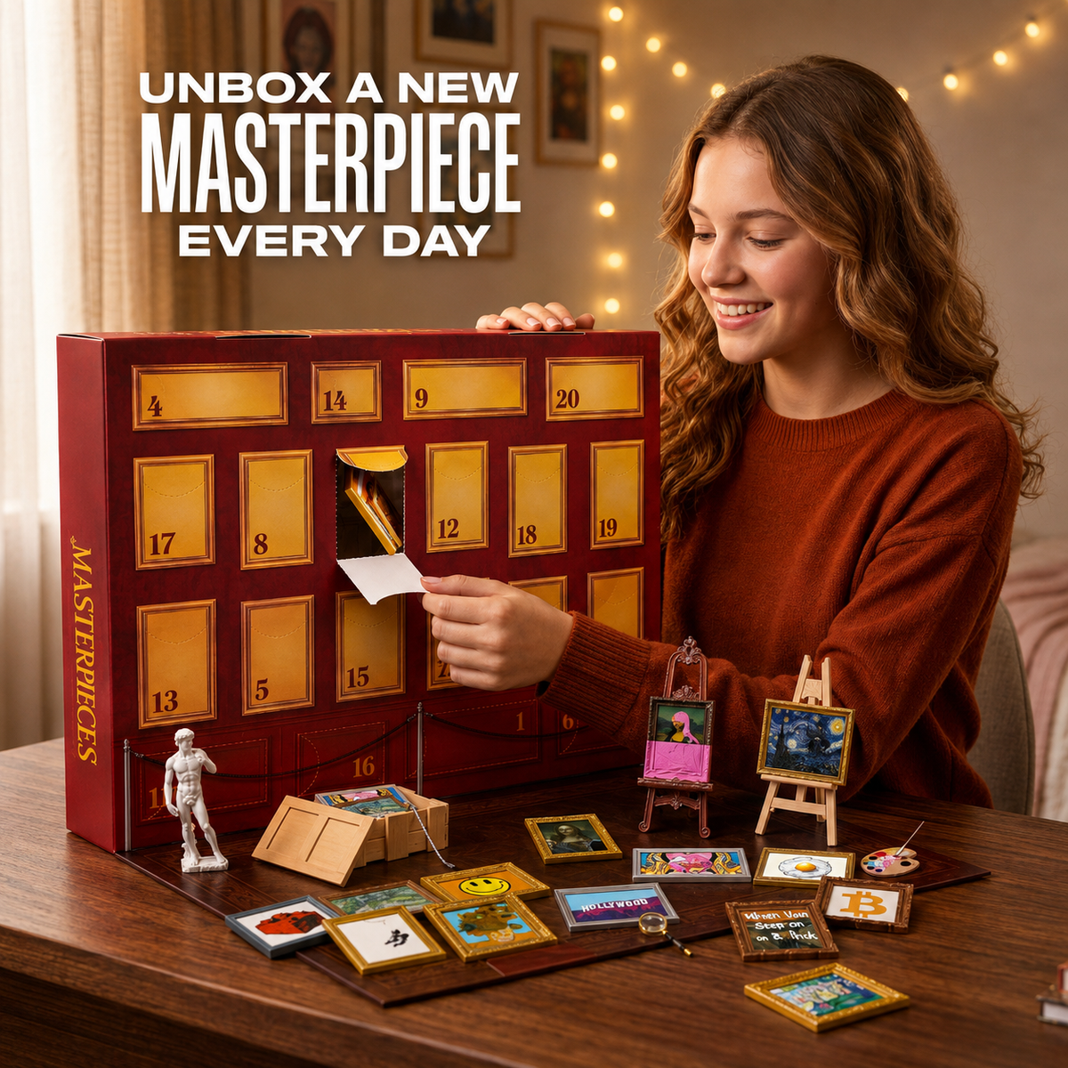 ✨ 20 Days of Artistic Surprises 🎨 Mini Masterpiece Collection Advent Calendar | Build Your Tiny Gallery