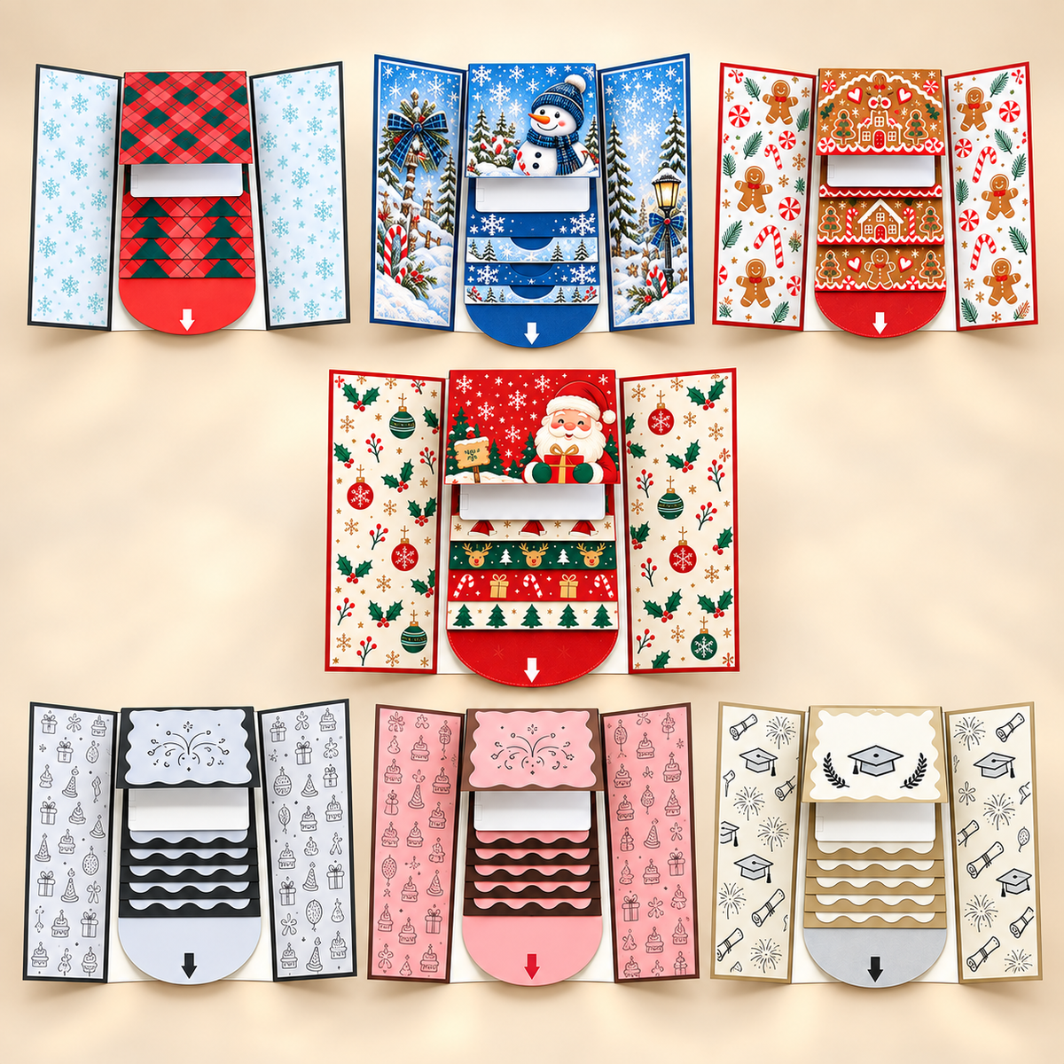 ⏰LAST DAY 50% OFF - 2026 New🎅🎁 Waterfall Christmas Gift Card Booklet 💳✨