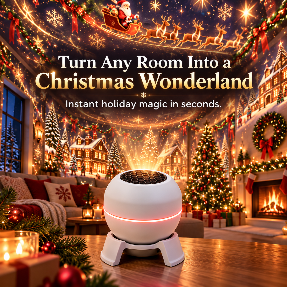 Magical Christmas Projection Night Light