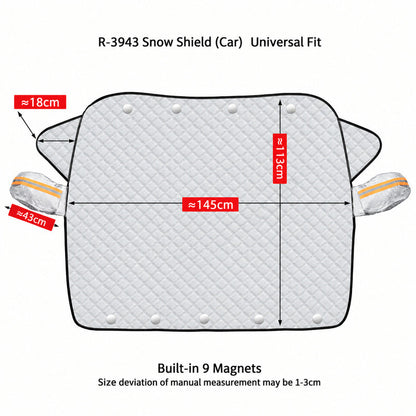 Magnetic Windshield Snow & Ice Cover with Mirror Protection | All-Weather Car Cover