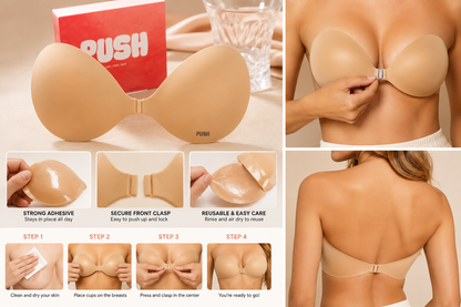 Instant Lift & Cleavage | The Seamless Push-Up Sticky Bra