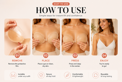 Instant Lift & Cleavage | The Seamless Push-Up Sticky Bra