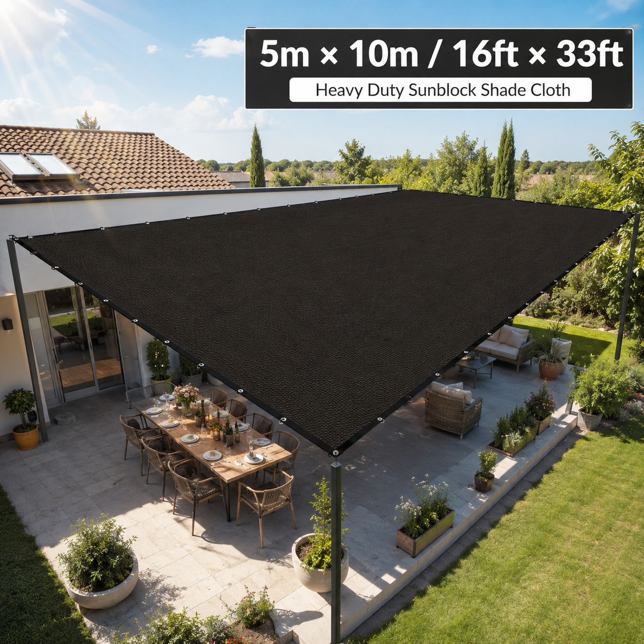 Heavy Duty Sunblock Shade Cloth