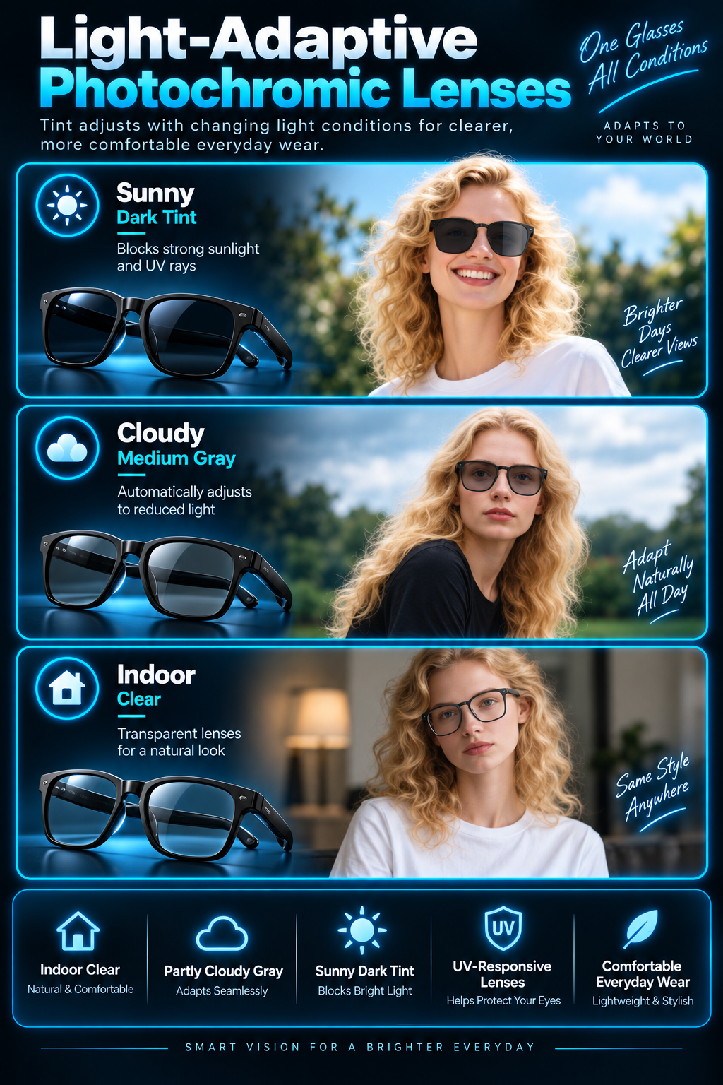👓 Smart glasses with zoom, color-changing lenses, and real-time AI translation