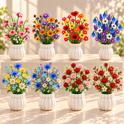 🌸 DIY Beaded Wildflower Bouquet Kit – Handmade Crystal Flower Craft Set