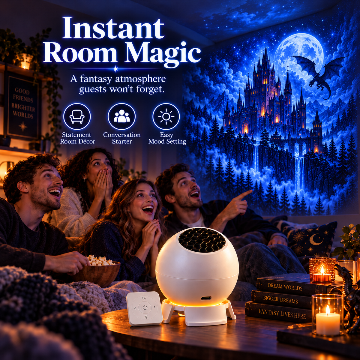 🎄 Magical Christmas Projection Night Light – Transform Any Room Into A Holiday Wonderland