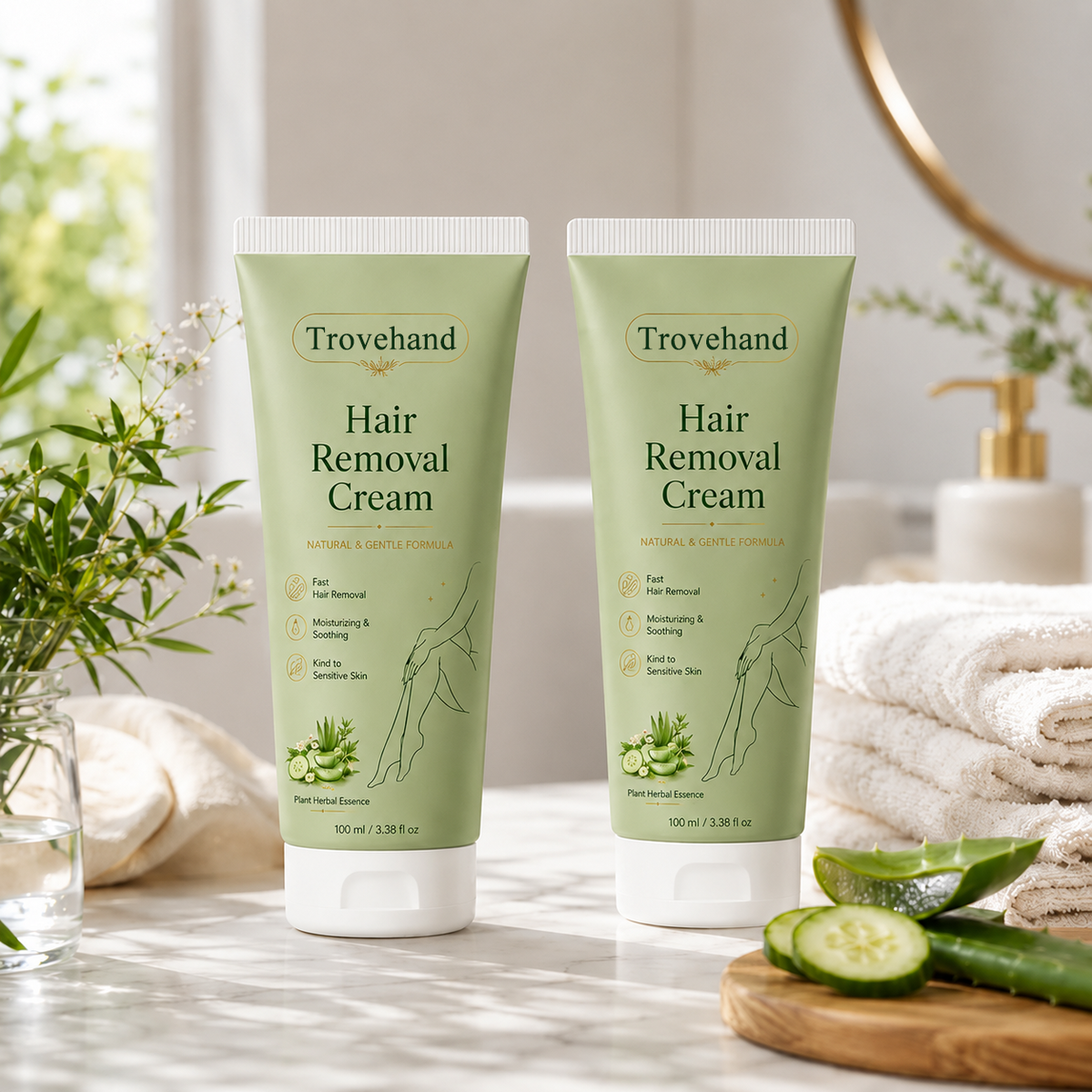 Trovehand™ Natural Gentle Hair Removal Cream | For Women & Men, Sensitive Skin