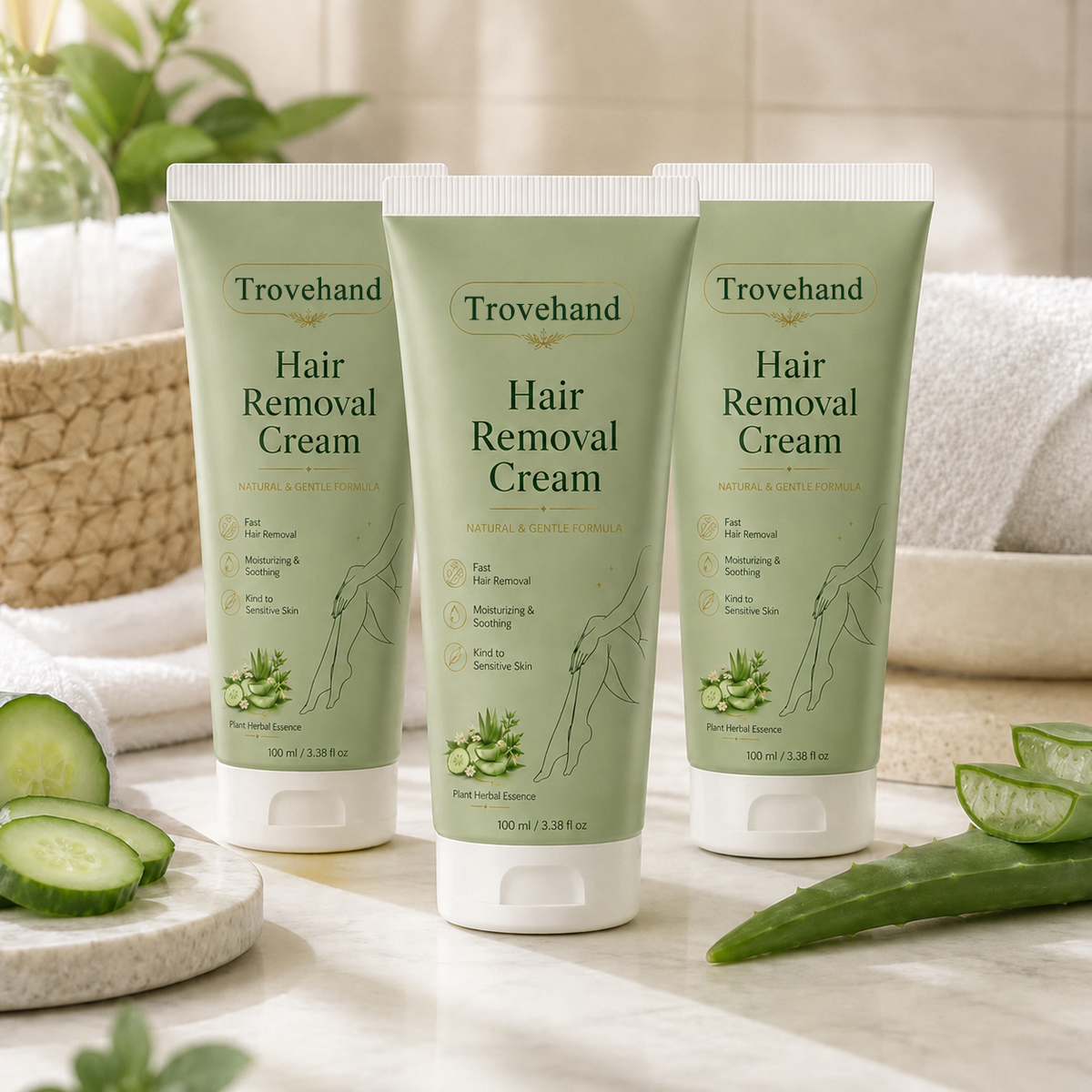 Trovehand™ Natural Gentle Hair Removal Cream | For Women & Men, Sensitive Skin