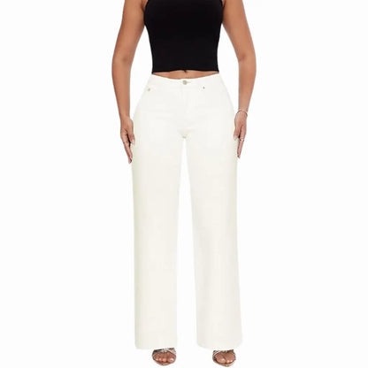 TroveHand Mid-Low Rise Stretch Wide-Leg Jeans
