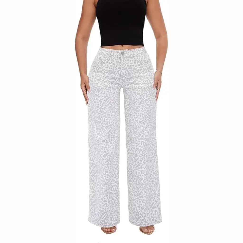 TroveHand Mid-Low Rise Stretch Wide-Leg Jeans
