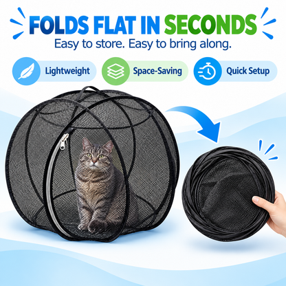 🐱🌿 Trovehand Cat Haven™ – Pop-Up Mesh Playpen