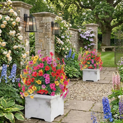 🎁  Last Day 60% OFF 💐 Artificial Topiary Ball Trees with Flowers and Ground Spikes 💐