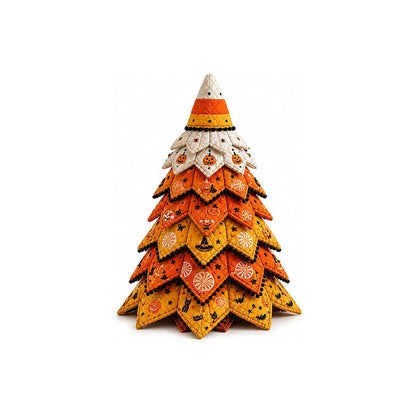 Halloween Quilted Fabric Tree Kit | 3D DIY Tabletop Centerpiece