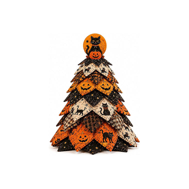 Halloween Quilted Fabric Tree Kit | 3D DIY Tabletop Centerpiece