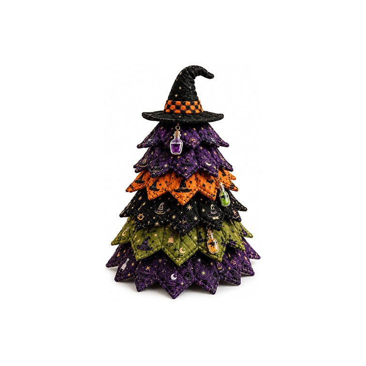 Halloween Quilted Fabric Tree Kit | 3D DIY Tabletop Centerpiece