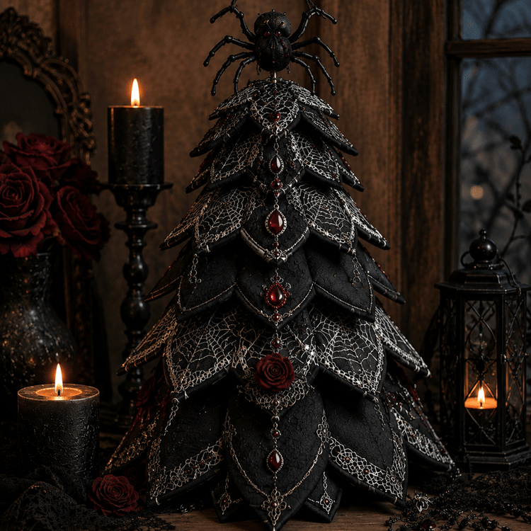 Halloween Quilted Fabric Tree Kit | 3D DIY Tabletop Centerpiece