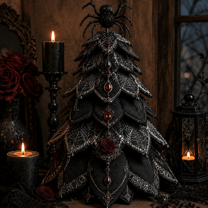 Halloween Quilted Fabric Tree Kit | 3D DIY Tabletop Centerpiece