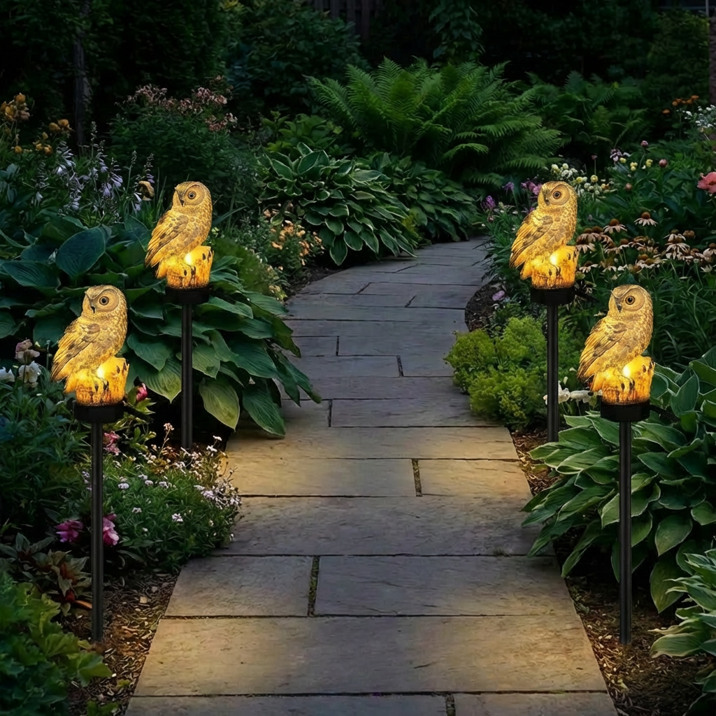 🎁  Last Day 50% OFF 🔥 Waterproof Solar Owl Light