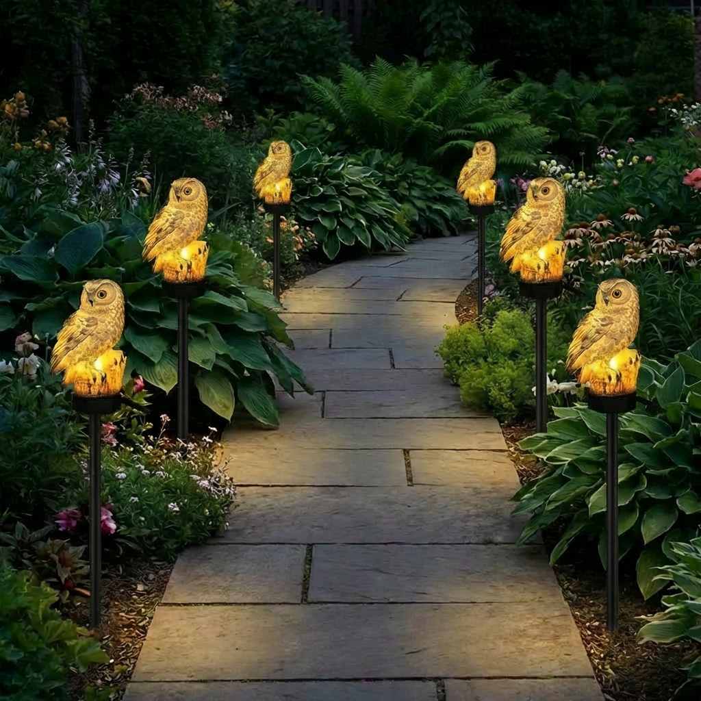 🎁  Last Day 50% OFF 🔥 Waterproof Solar Owl Light