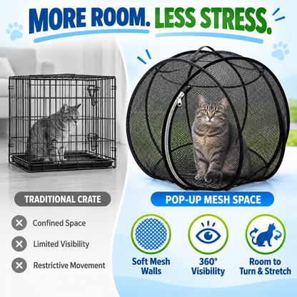 🐱🌿 Trovehand Cat Haven™ – Pop-Up Mesh Playpen