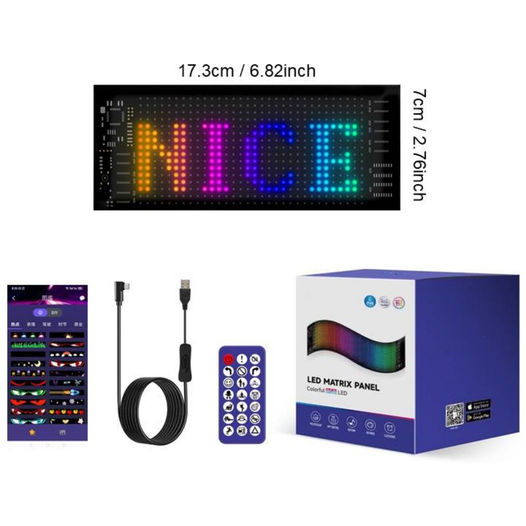 🎄 Smart LED Pixel Car Display — App-Controlled Custom Text, Colors & Animations