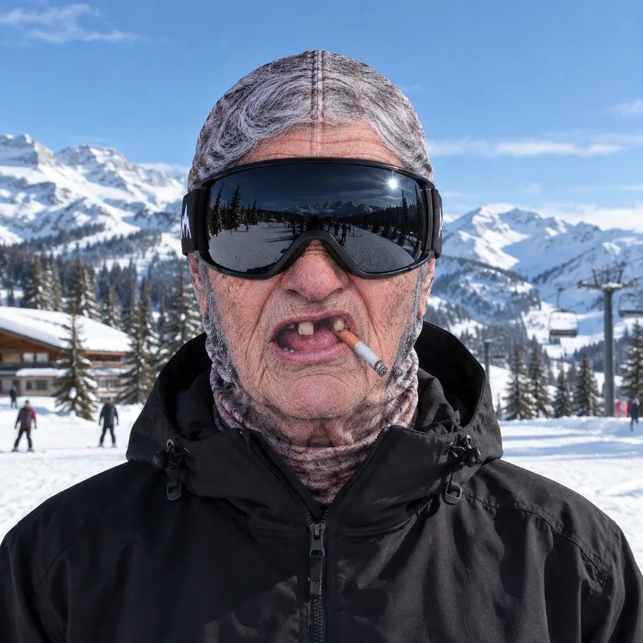 Old Man Winter funny ski mask