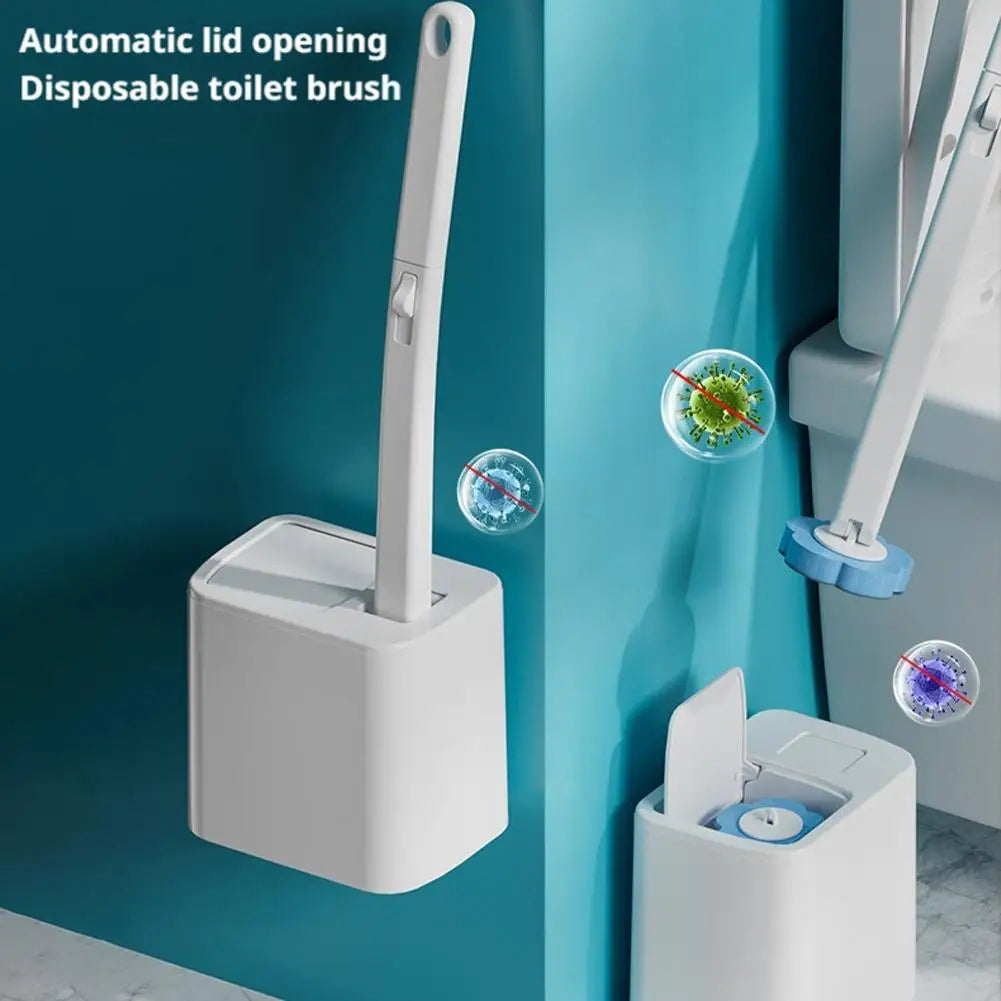 No-Touch Toilet Cleaning Wand – Fresh Brush Head Every Time