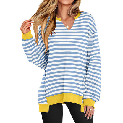 Womens Oversized Sweatshirt V Neck Long Sleeve Tunic Lightweight Pullover 2026 Winter Casual Tops Teen Girl Outfits