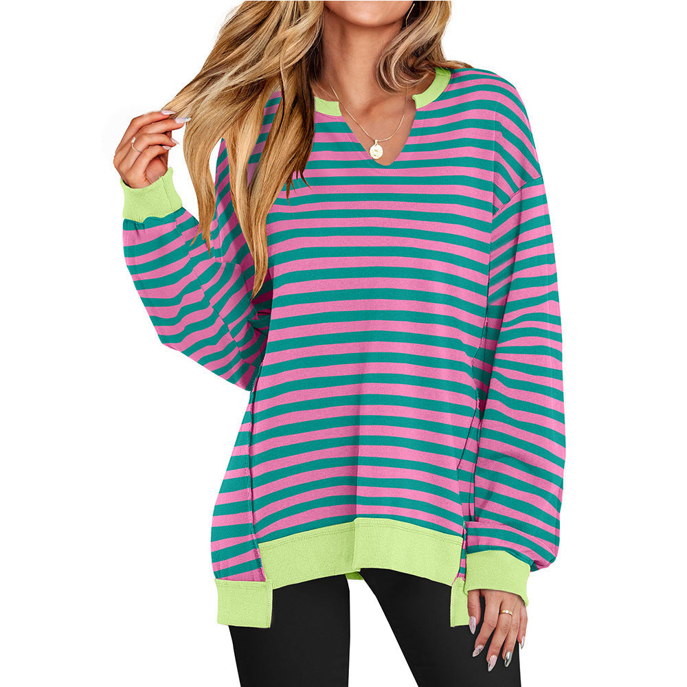 Womens Oversized Sweatshirt V Neck Long Sleeve Tunic Lightweight Pullover 2026 Winter Casual Tops Teen Girl Outfits