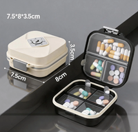 Small 7-compartment (Star Diamond Black + Cream White)