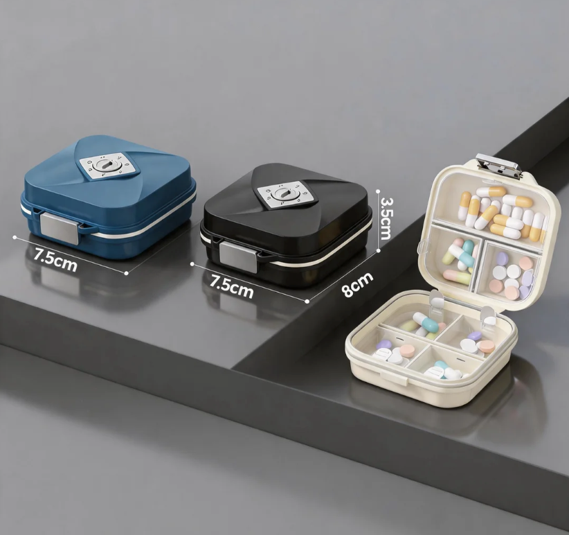 7-Day Double Layer Moisture-Proof Travel Pill Box, Portable Weekly Pocket Medicine Organizer