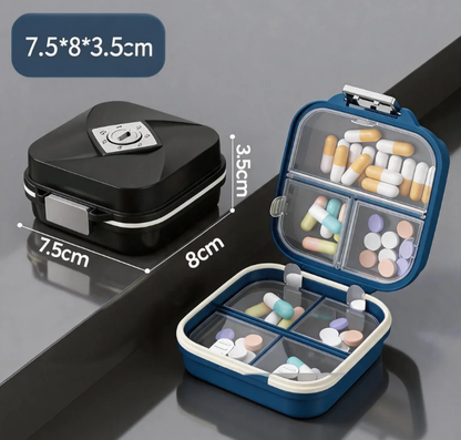 7-Day Double Layer Moisture-Proof Travel Pill Box, Portable Weekly Pocket Medicine Organizer
