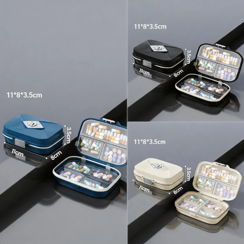 7-Day Double Layer Moisture-Proof Travel Pill Box, Portable Weekly Pocket Medicine Organizer