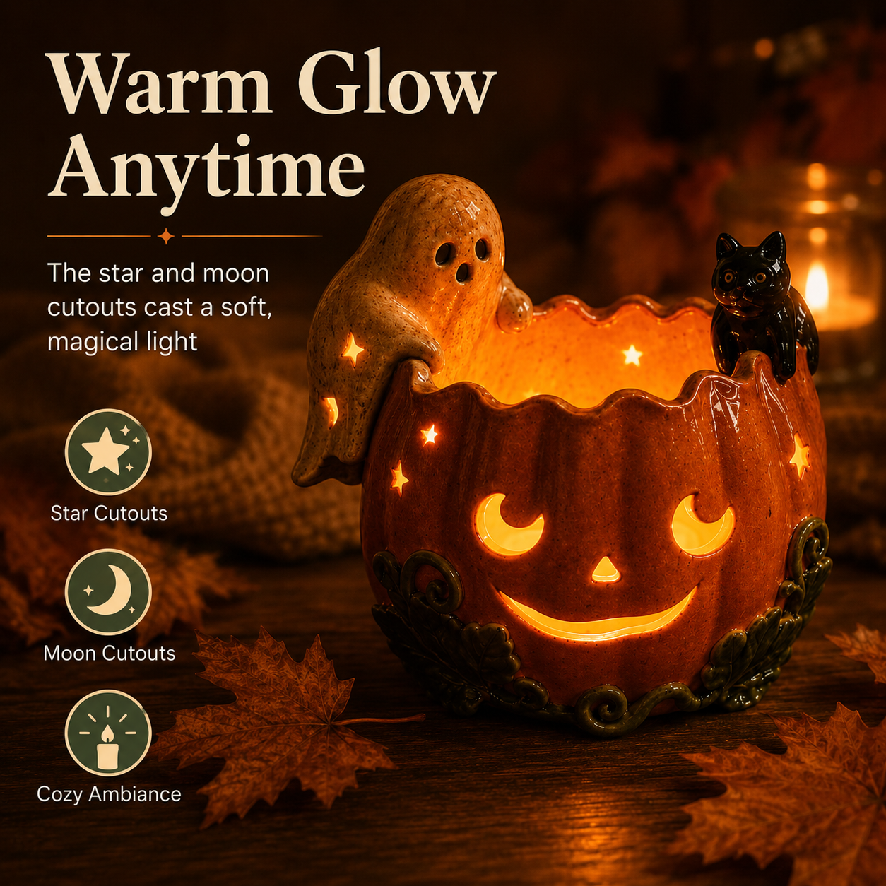 ✨Whimsical Ceramic Pumpkin Holder🎃