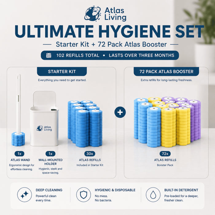 No-Touch Toilet Cleaning Wand – Fresh Brush Head Every Time