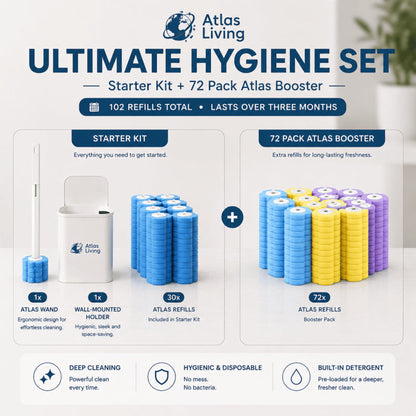 No-Touch Toilet Cleaning Wand – Fresh Brush Head Every Time