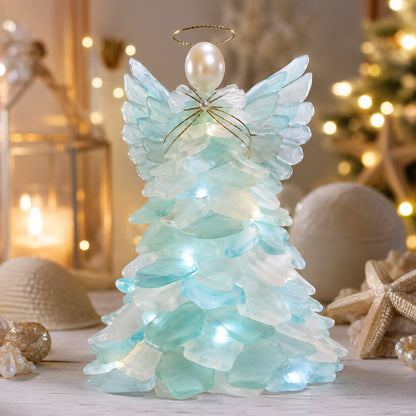 🔥Last Day 49% OFF – 🎅 Beginner-Friendly DIY Lighted Sea Glass Santa Christmas Decor Kit