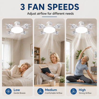 💡🌀 2-in-1 Energy-Saving Fan Light|Cool Air + Soft Light in One