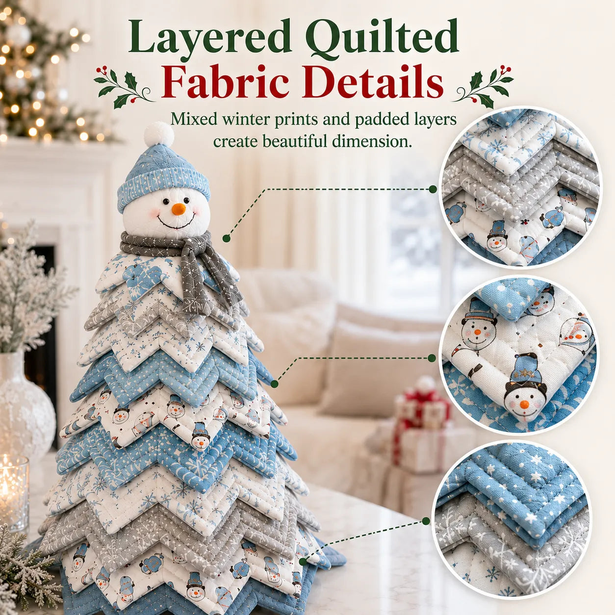 DIY Quilted Santa Christmas Tree Kit